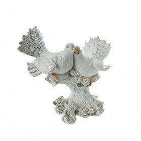 Керамична фигурка "Двойка гълъби - 14см" (Модел 1)