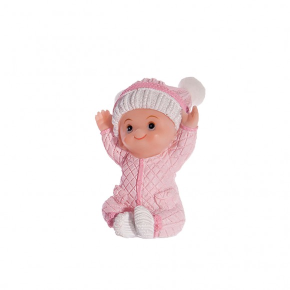 Керамична фигурка "Бебе розово - 7,5см" (Модел 2)