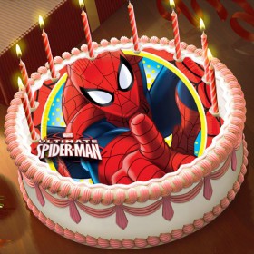 Готова фотодекорация кръгла "Spiderman 1"