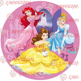 Готова фотодекорация кръгла "Princess 3"