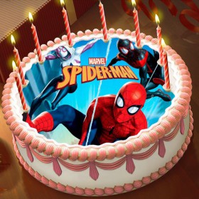Готова фотодекорация кръгла "Spiderman 3"