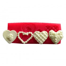 Силиконов калъп "Сърцa - 4 модела"