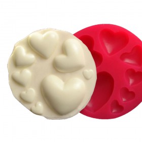 Силиконов калъп "Сърце - 8 размера"