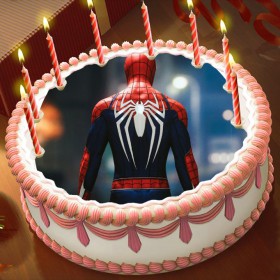 Готова фотодекорация кръгла "Spiderman 5"