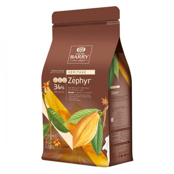 Бял шоколад "CACAO BARRY ZEPHIR™" - 34% - 1кг