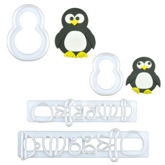 Комплект кутери "Мама и бебе пингвин" - 4 елемента
