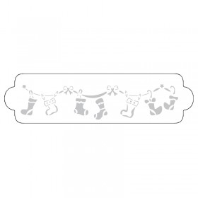 Шаблон за въздушна четка "Коледен с чорапчета"