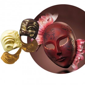 Форма за шоколадова отливка "Карнавална маска"