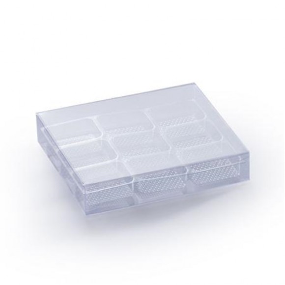 Прозрачна кутийка за бонбони с вложка - 11х10см h2см