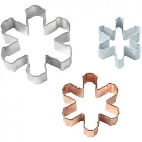 Комплект метални кутери "Снежинки" - 3 елемента