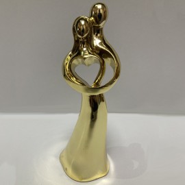 Сватбена фигурка - Златна Двойка 1 - 15см