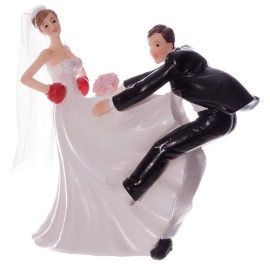 Сватбена фигурка - Двойка - хумористична 15см