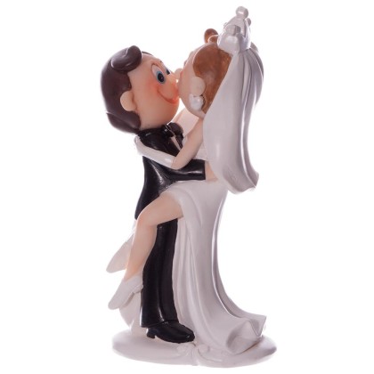 Сватбена фигурка - Двойка анимирана - хумористична 15см