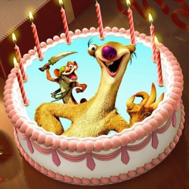 Готова фотодекорация кръгла "Ледена епоха 1"