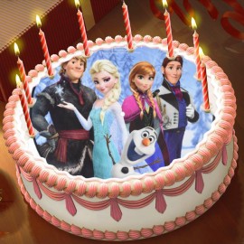 Готова фотодекорация кръгла "Frozen 1"