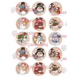 Готова фотодекорация за мъфини и дребни сладки - Коледа 12