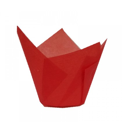 Капсули лале - червени Ø50 h55мм - 10бр