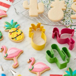 Комплект метални кутери "Фламинго, кастус и ананас"