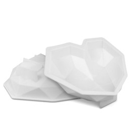 Силиконова форма "Сърце - диамант"