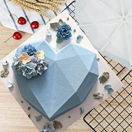 Силиконова форма "Сърце - диамант"