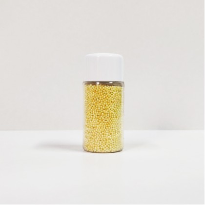 Захарна поръска "Топ-Топ перлен - Жълт - 30гр"