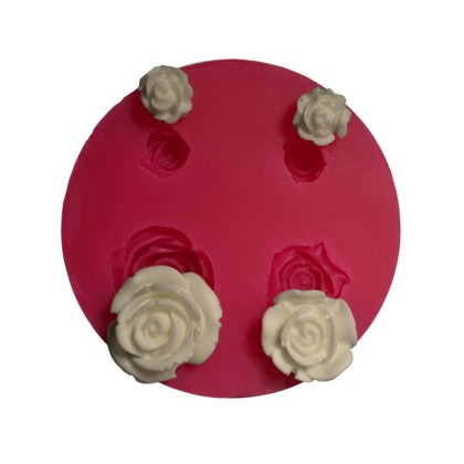 Силиконов калъп "4 размера рози 3"