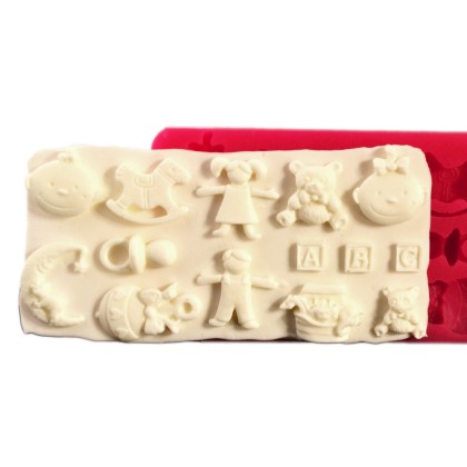 Силиконов калъп "Бебешки фигурки - асорти"