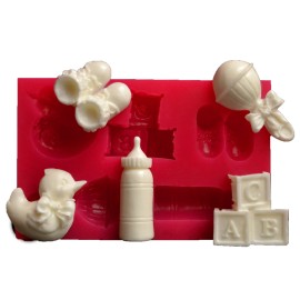 Силиконов калъп "Бебешки аксесоари - 5 елемента"