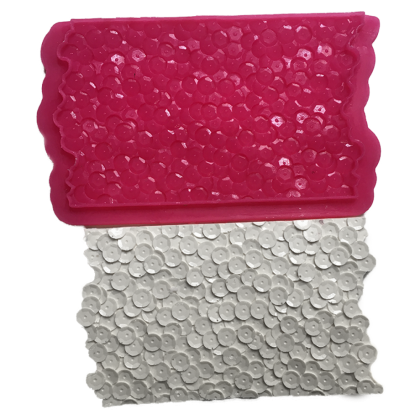 Силиконов калъп "Бордюр с релеф - пайети"