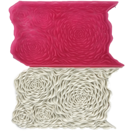 Силиконов калъп "Бордюр с релеф - цветя"