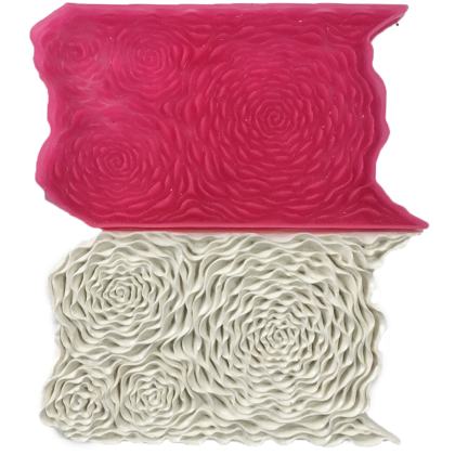 Силиконов калъп "Бордюр с релеф - цветя"