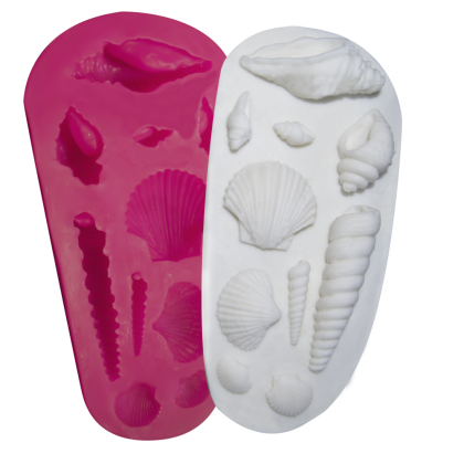 Силиконов калъп "Морски черупки - 10 вида"