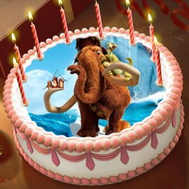 Готова фотодекорация кръгла "Ледена епоха 4"