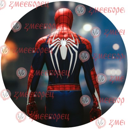 Готова фотодекорация кръгла "Spiderman 5"