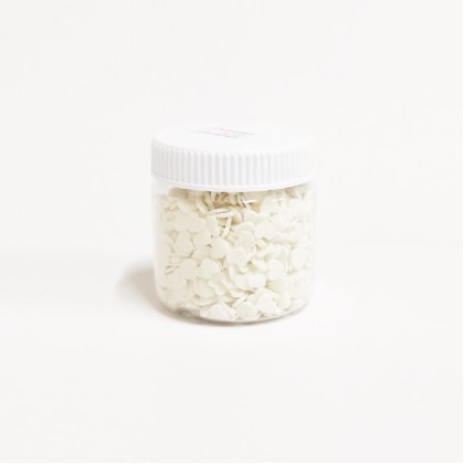 Захарна поръска "Сърца" - Бели - 50гр