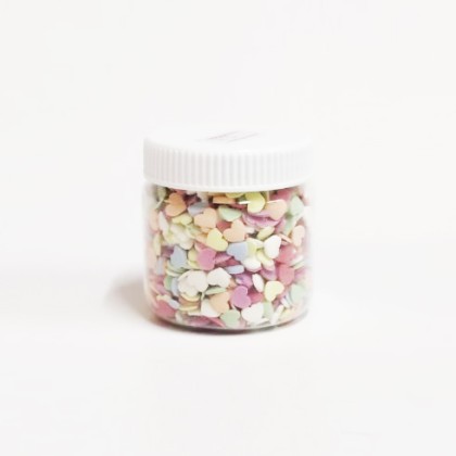 Захарна поръска "Сърца" - Шарени - 50гр