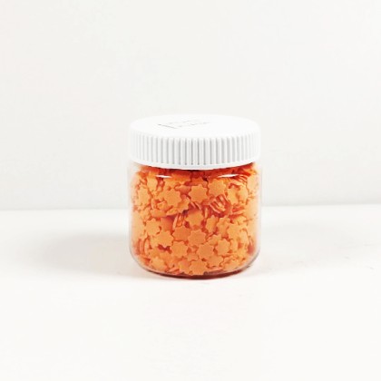 Захарна поръска "Звезди" - Оранжеви - 50гр