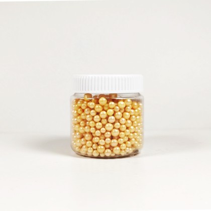 Захарна поръска "Перлени топчета" - Златни - 50гр