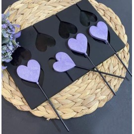 Силиконов калъп "Сърца близалки - 8 гнезда"