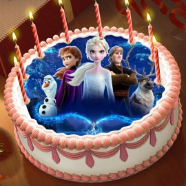 Готова фотодекорация кръгла "Frozen 6"