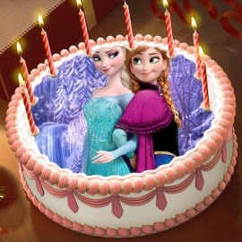 Готова фотодекорация кръгла "Frozen 7"