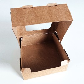 Картонена кутия с прозорец - 13х13 h5см