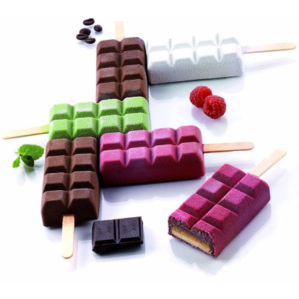 Силиконова форма за сладолед "GEL02 CHOCO STICKS" 2 гнезда