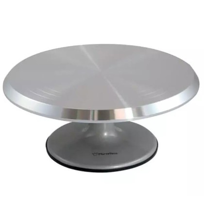 Въртяща алуминиева стойка за торта "GIRA 5 - сребро"