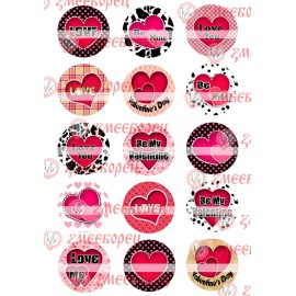 Готова фотодекорация за мъфини и дребни сладки - Св. Валентин 2