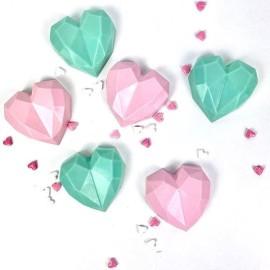 Силиконов калъп "Сърце - диамант"