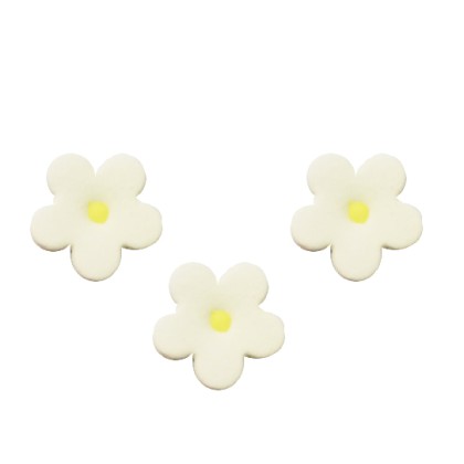 Комплект захарни цветлета - бели - 50бр