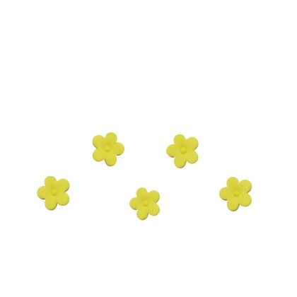 Комплект захарни цветлета малки - жълти - 50бр