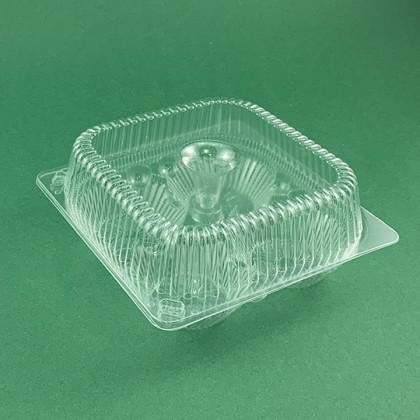 Пластмасова кутия за мини кексчета и мъфини - 196х196 h81мм