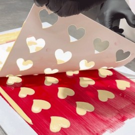 Шаблон за шоколадови отливки - Сърце 3 размера